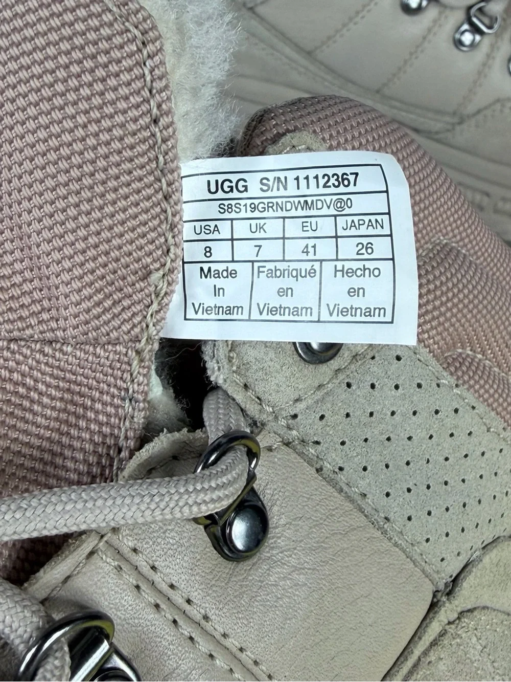 UGG Men’s Hiker Weather Boots - Suede/Leather - Desert Neutral (Tan/Blush/Cream)